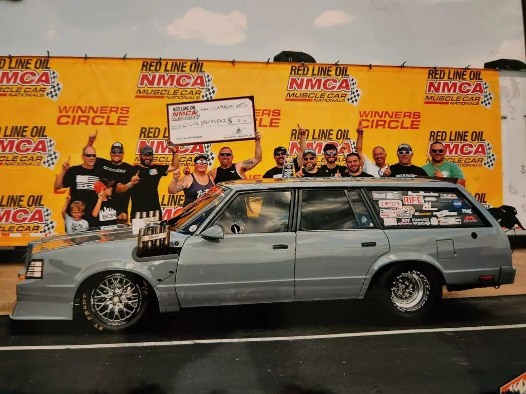 Chuck Stefanski winner circle