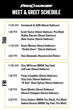 2024 PRI Meet and Greet Schedule