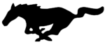 Mustang logo, transparent background