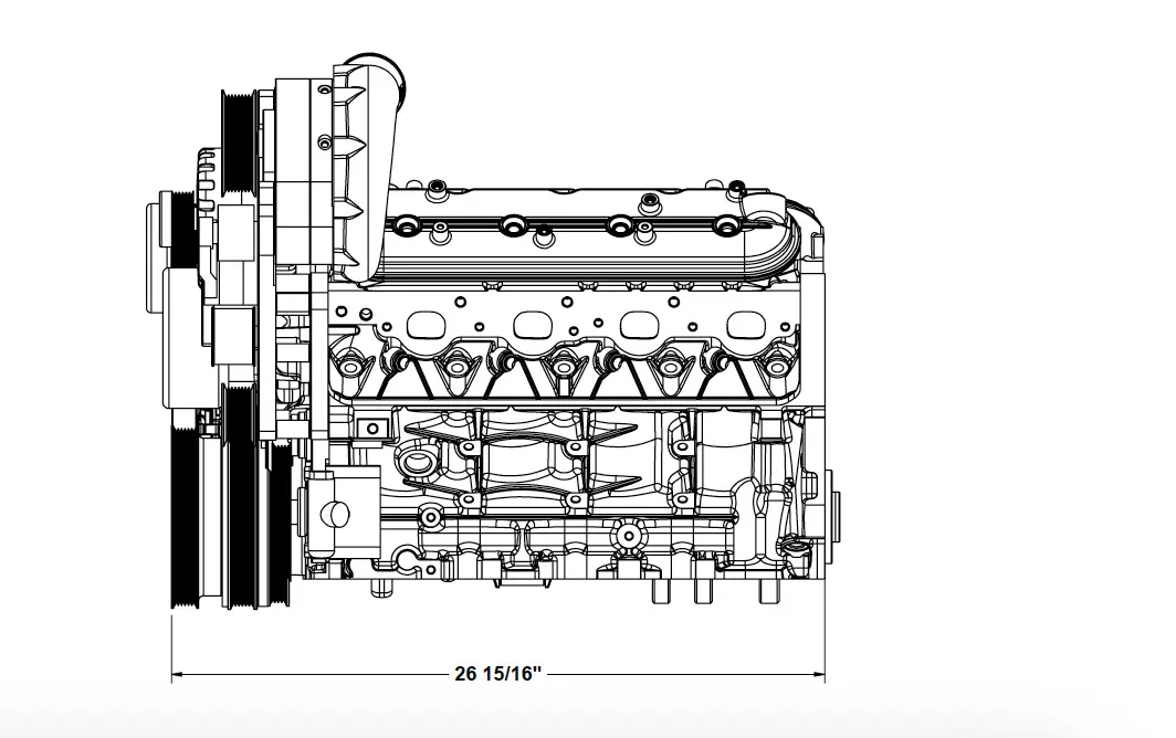 LS Accessory Drive for first gen camaro - side view