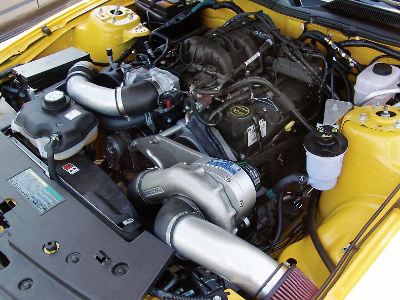 2005-2010 Ford Mustang V6 ProCharger underhood