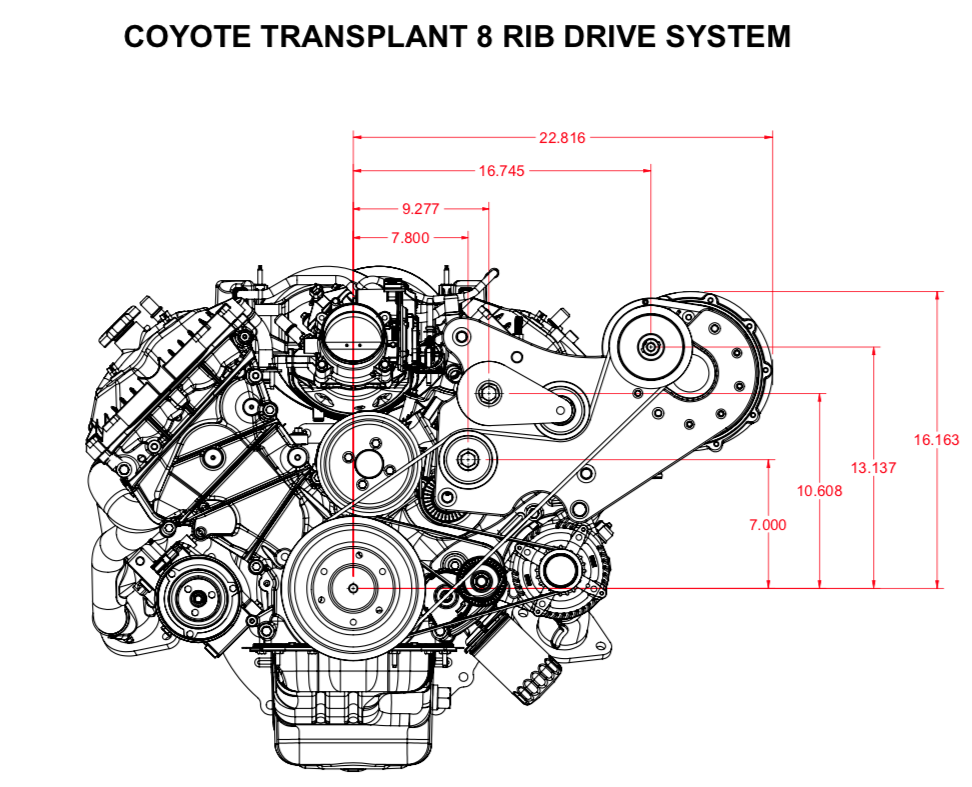 Coyote swap dimensions front view