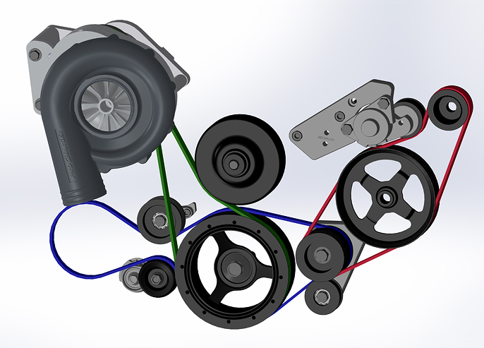 LS Serpentine Drive Kit with dedicated drive