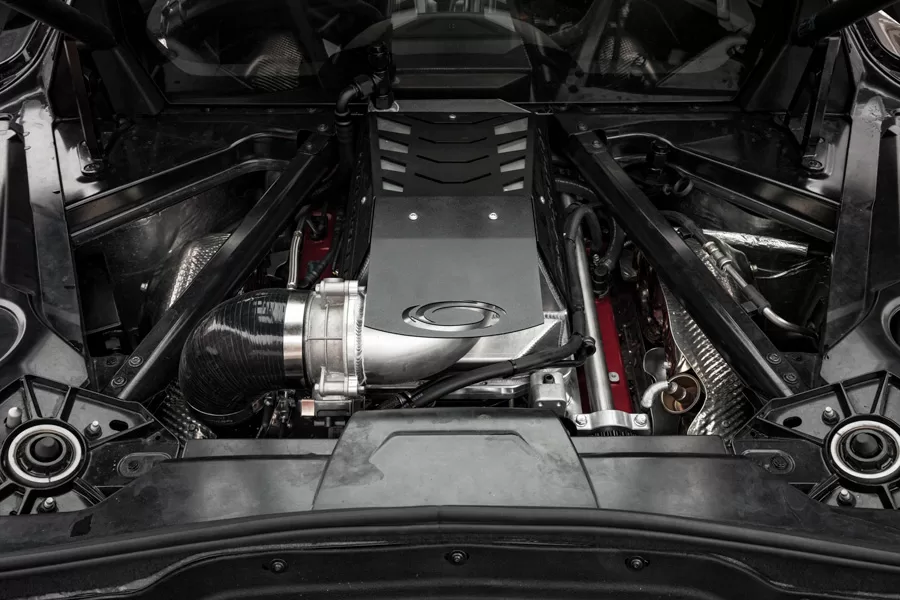 C8 Under Hood in Black