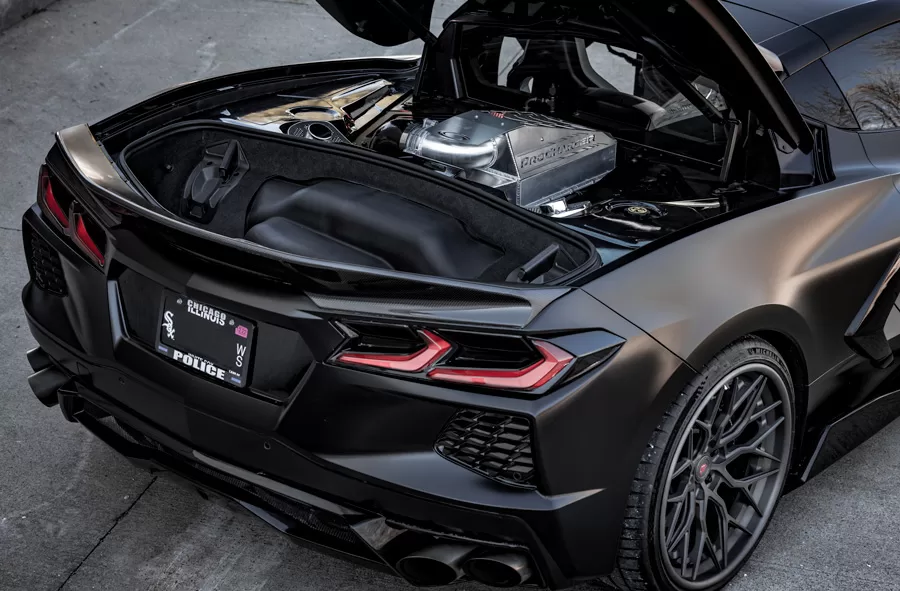 Matte Black C8 Underhood
