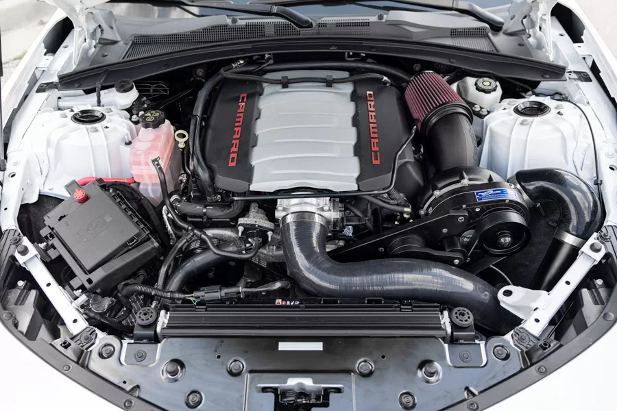 2023 ProCharged Camaro SS engine open hood