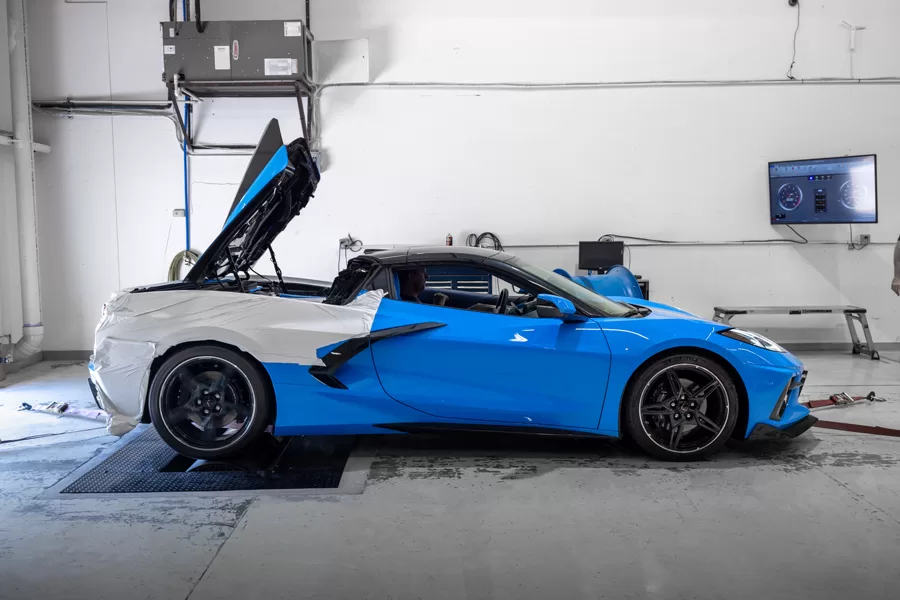 Blue HTC C8 on Dyno