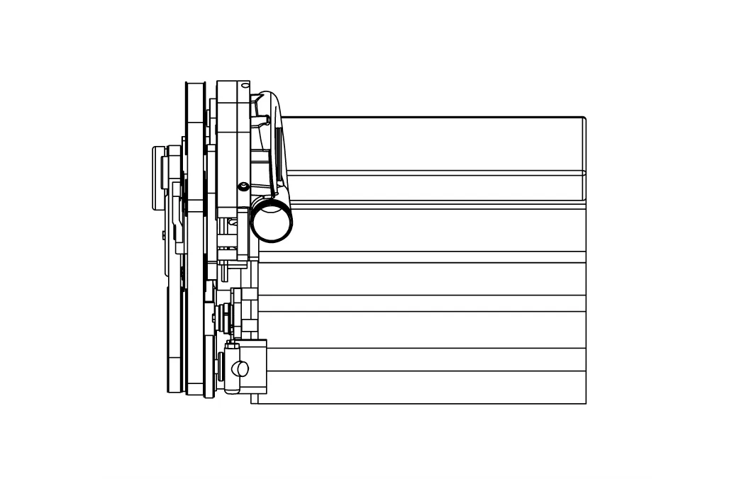 BBC Accessory Drive Kit with standard blowers, side view