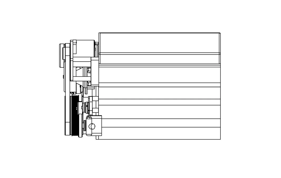 BBC Accessory Drive Kit, no blower, side view