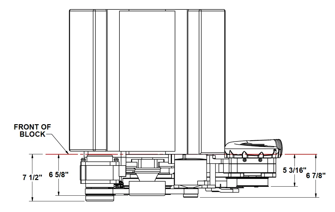 BBC Accessory Drive Kit with standard blowers, top view