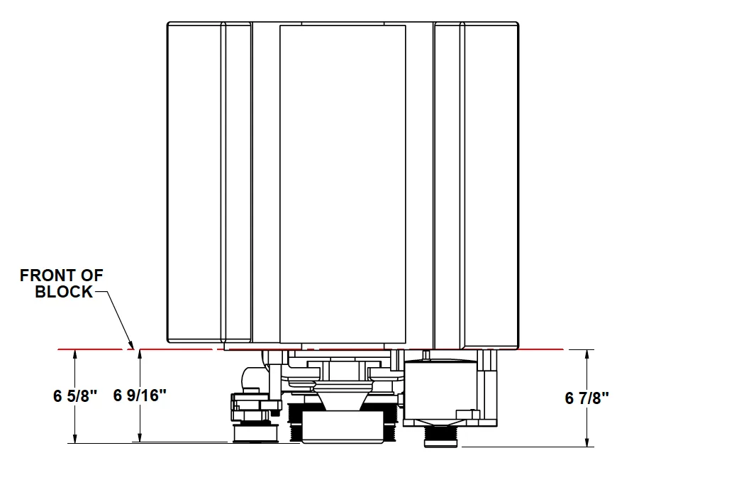 BBC Accessory Drive Kit, no blower, no A/C, top view