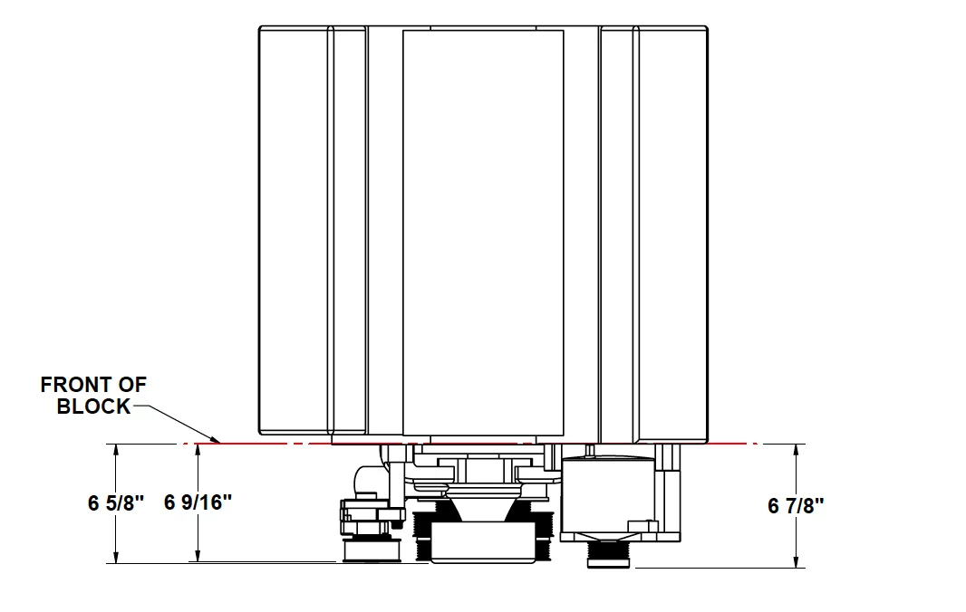 BBC Accessory Drive Kit, no blower, no A/C, no P/S, top view