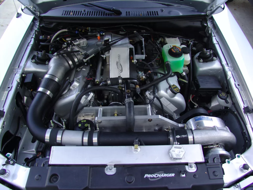 ProCharged 2004 Ford Mustang Cobra Underhood Silver