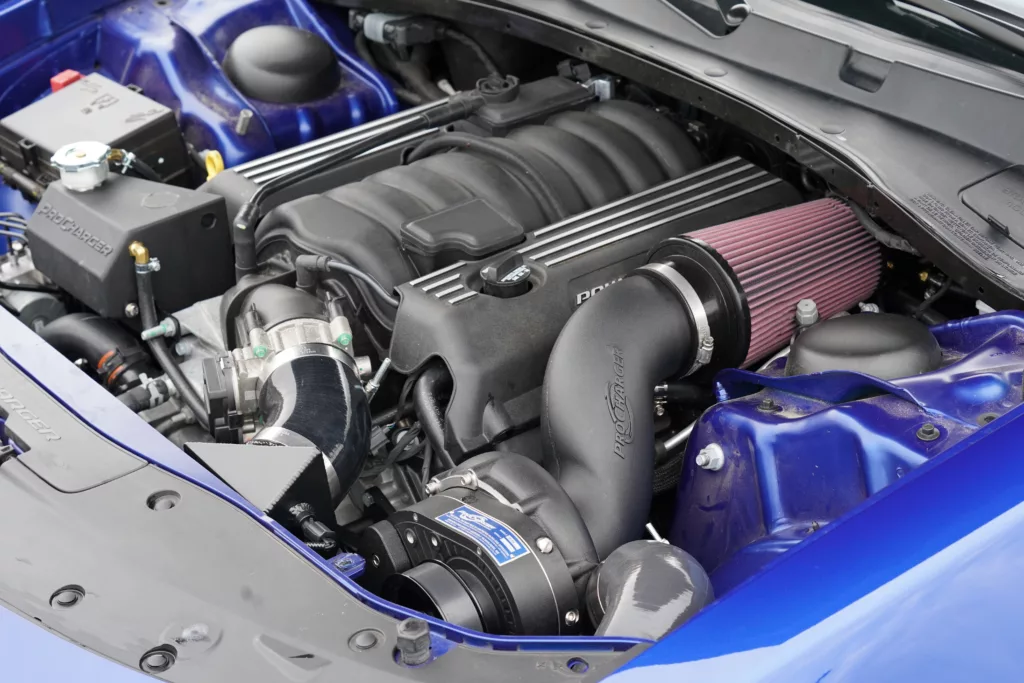 2019 Dodge Charger SRT (6.4) Purple ProCharged underhood