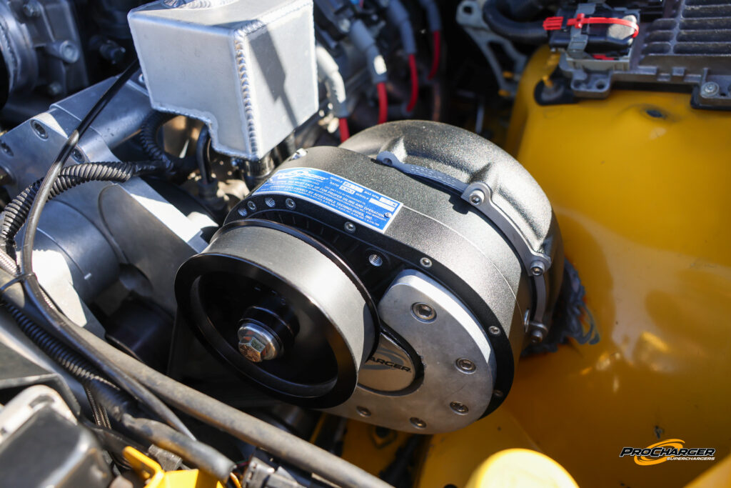 Procharged GTO under hood