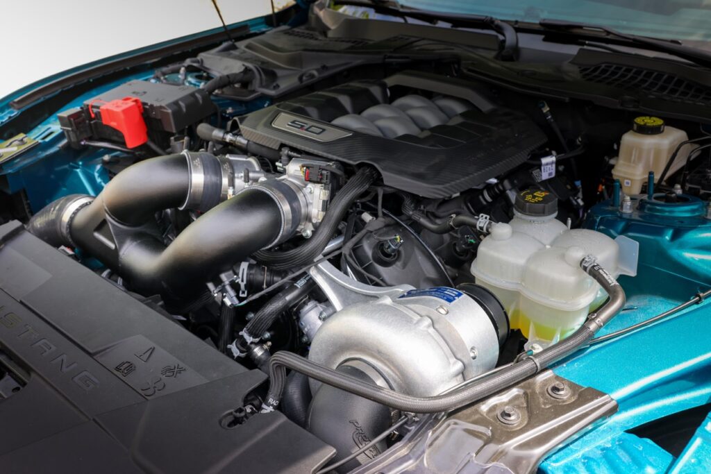 S650 UNDER HOOD SHOWING PROCHARGER