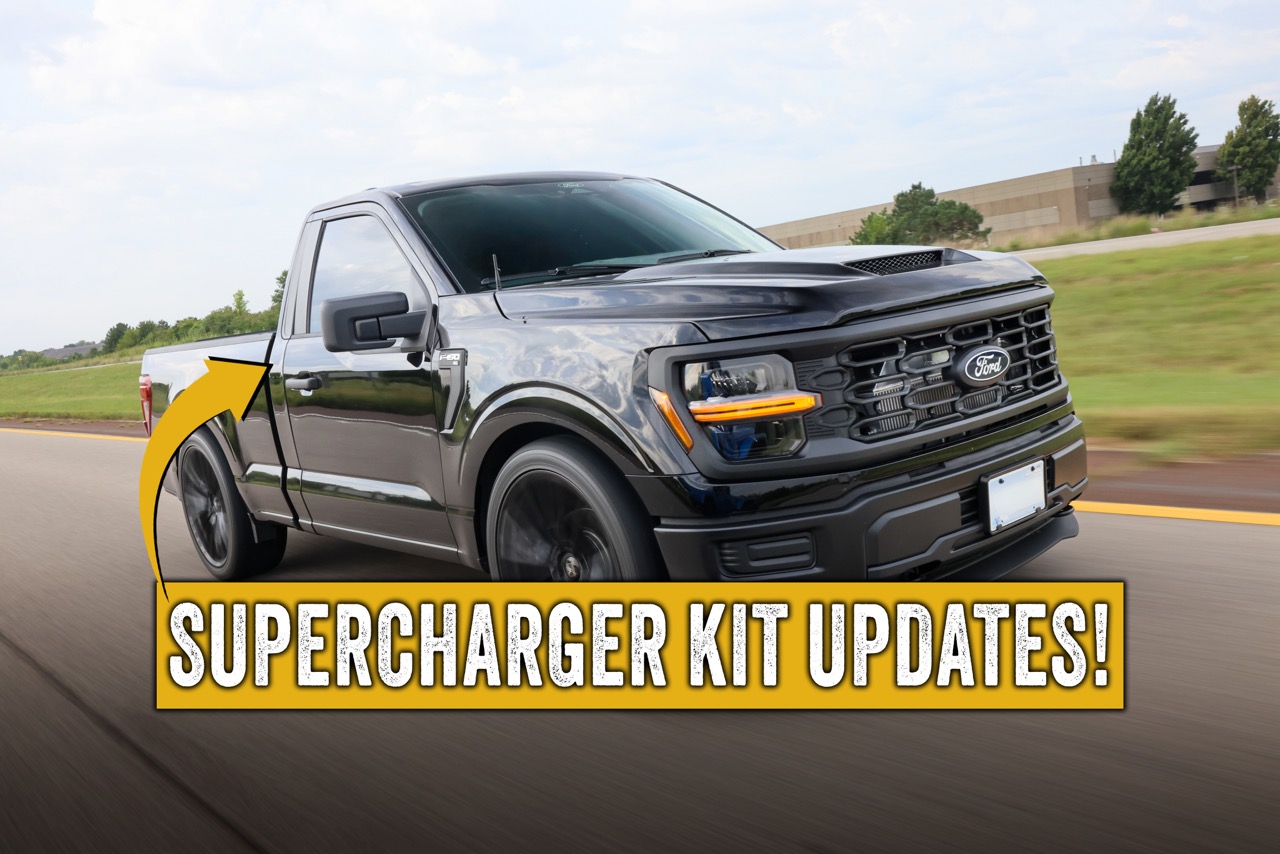Black ProCharged Ford F-150 on Highway