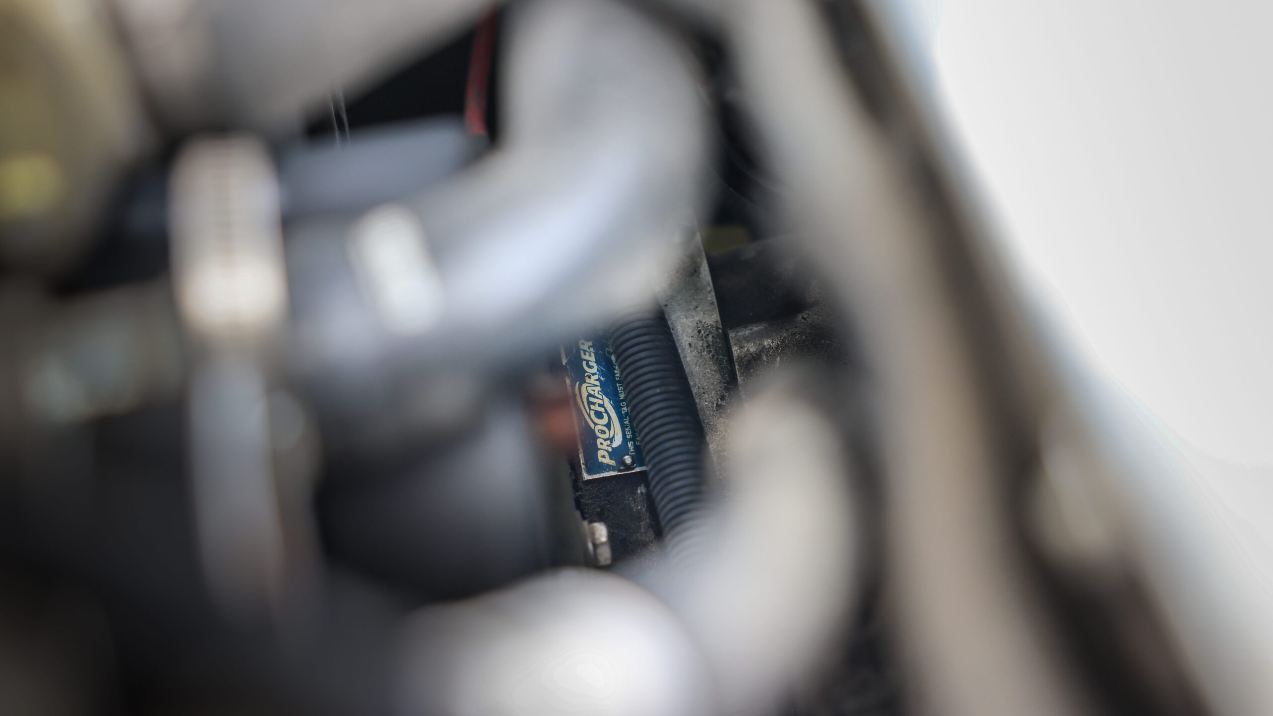 ProCharger blower tag in engine bay