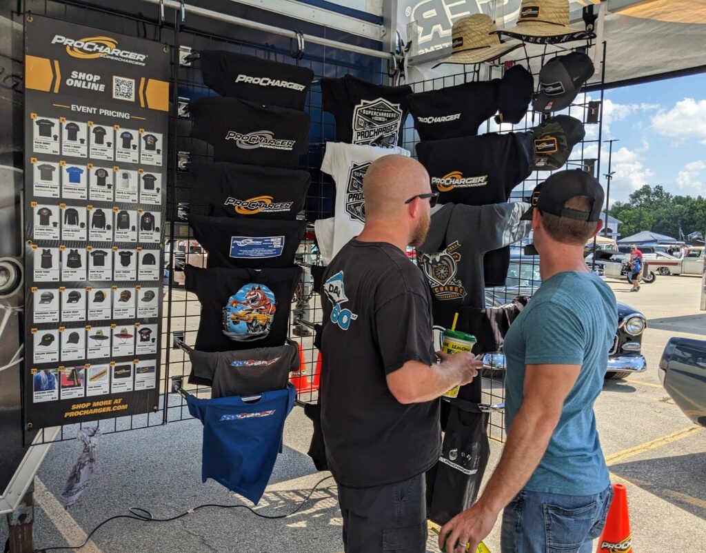 ProCharger customers looking at merch