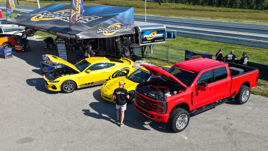 ProCharger booth display vehicles