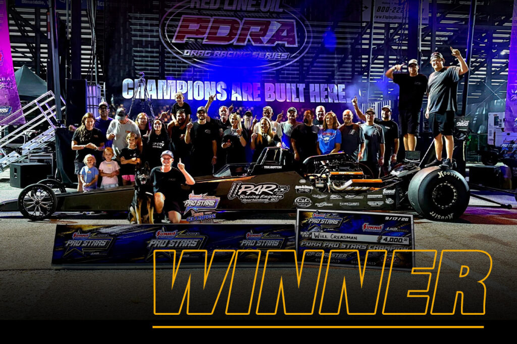 Will Creasman winner circle