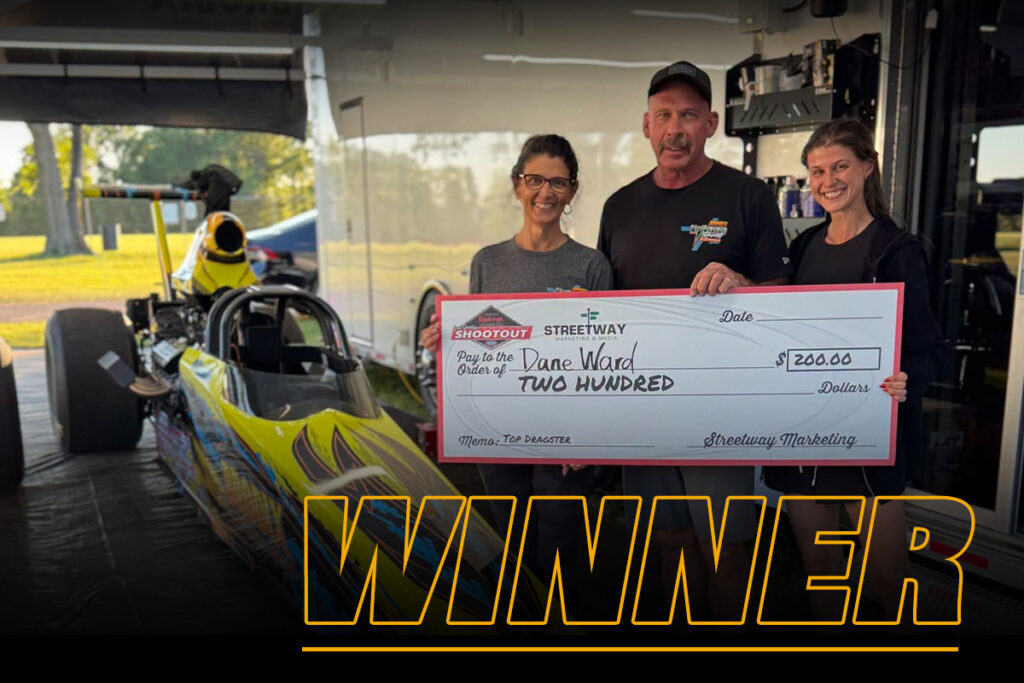 Dane Ward winner circle